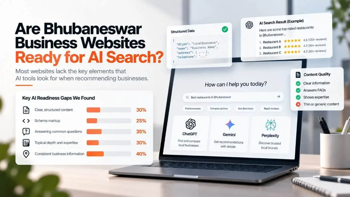 AI search readiness of Bhubaneswar business websites in 2026