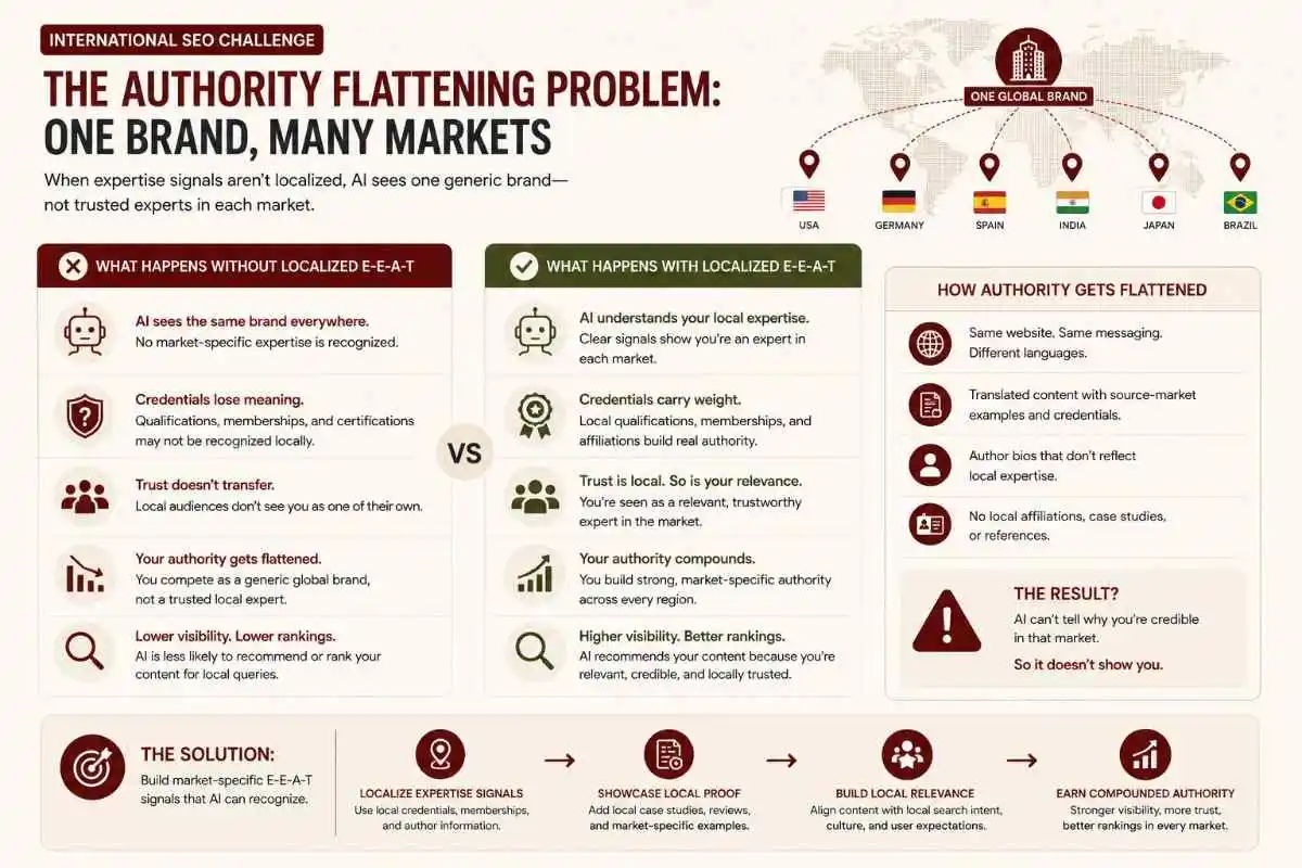 The authority flattening problem - how AI blends 40 regional websites into one identity
