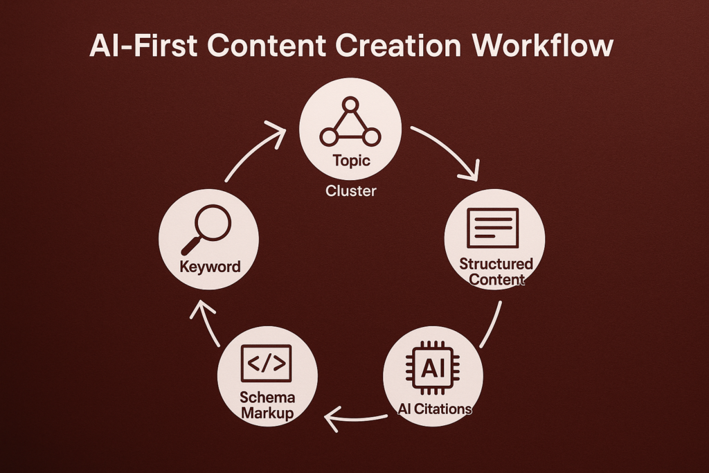 first AI content creation workflow