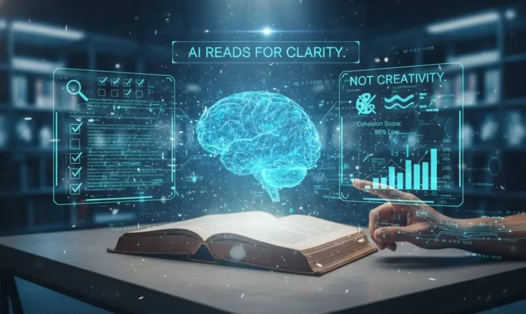 AI reads for clarity, not creativity.